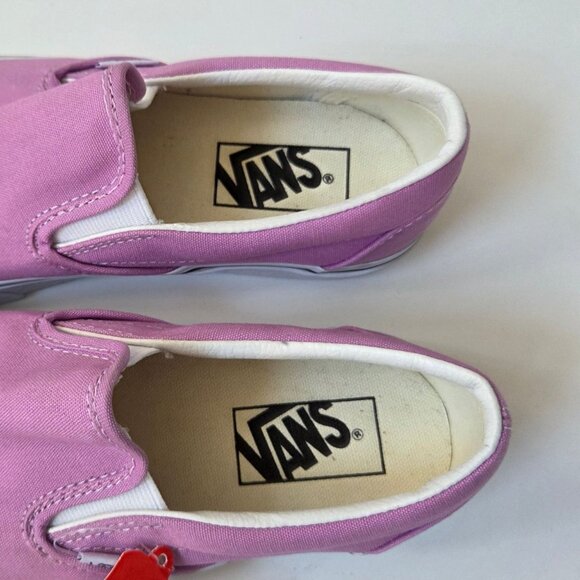 Vans Shoes Womens 6.5 Pink Orchid Classic Slip On Sneakers NWOB - Picture 8 of 10